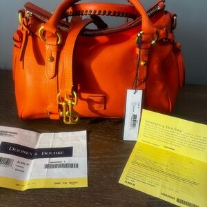 Dooney & Bourke Florentine Leather Satchel in color Salmon